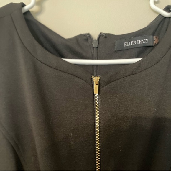 Ellen Tracy Black Fit and Flair Sleeveless Dress Size 6 Small/Medium - Picture 3 of 5